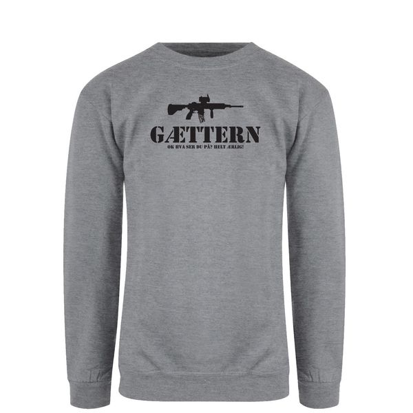 Hovedbilde Gættern Helt Ærlig svart trykk Genser