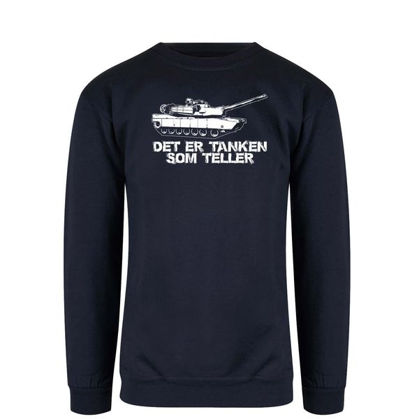 Hovedbilde Tanken hvit trykk Genser