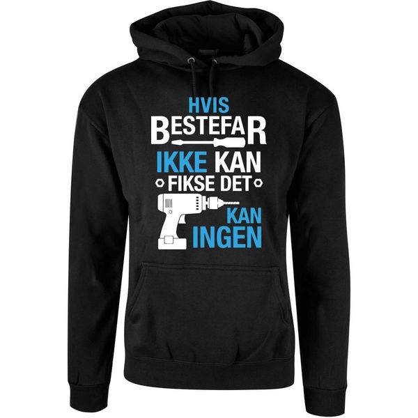 Hovedbilde OUTLET - Bestefar Fikse Hettegenser - Sort - XL