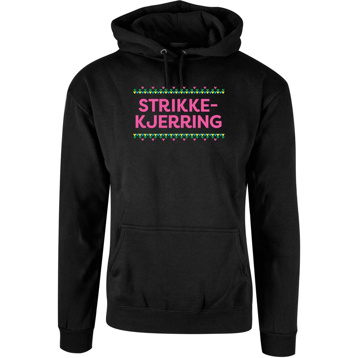 Strikkekjerring Hettegenser UNISEX - ROSA trykk